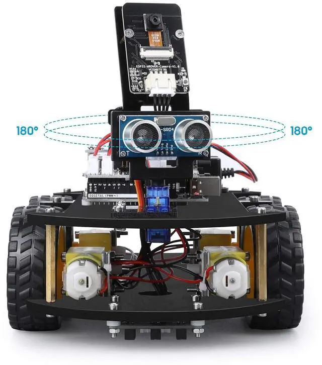 Alt view image 5 of 7 - ELEGOO UNO R3 Project Smart Robot Car Kit V4 & ELEGOO Owl Smart Robotic Car Kit V2.0