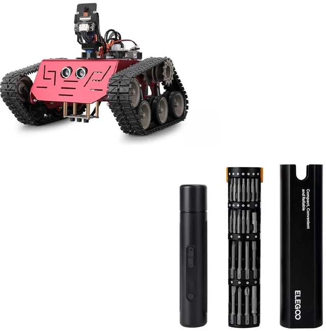 Main image of ELEGOO Conqueror Robot Tank Kit and 33-in-1 Electric Screwdriver Set