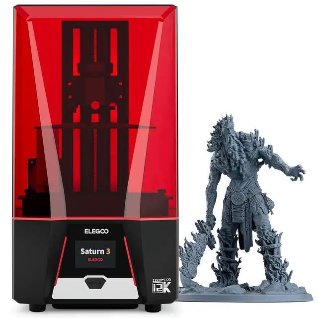 Alt view image 2 of 7 - ELEGOO Saturn 3 MSLA 3D Printer and ELEGOO Mercury XS Bundle Wash and Cure Station