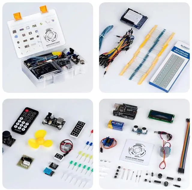 Alt view image 7 of 7 - ELEGOO UNO Super Starter Kit and 5PCS Ultrasonic Sensor Kit Bundle for STEM