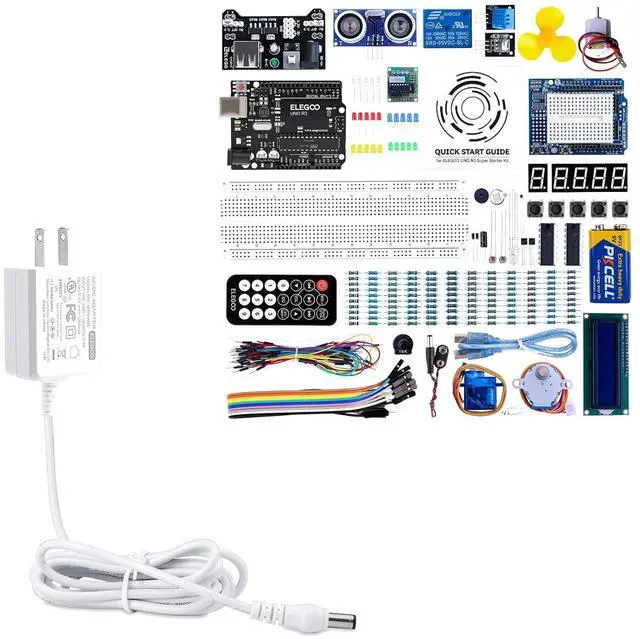 Main image of ELEGOO 9V 1A Power Adapter with UNO Super Kit Bundle for STEM Projects