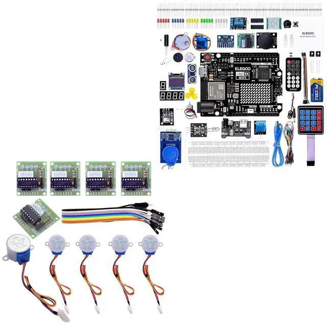 Main image of ELEGOO Stepper Motor Kit with UNO R4 WiFi Kit Bundle for STEM Projects