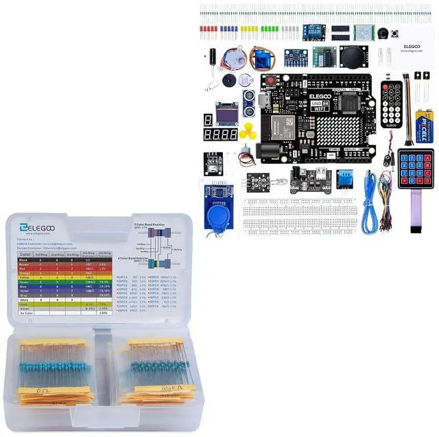 Main image of ELEGOO 17-Value Resistor Kit with UNO R4 WiFi Kit STEM Project Bundle