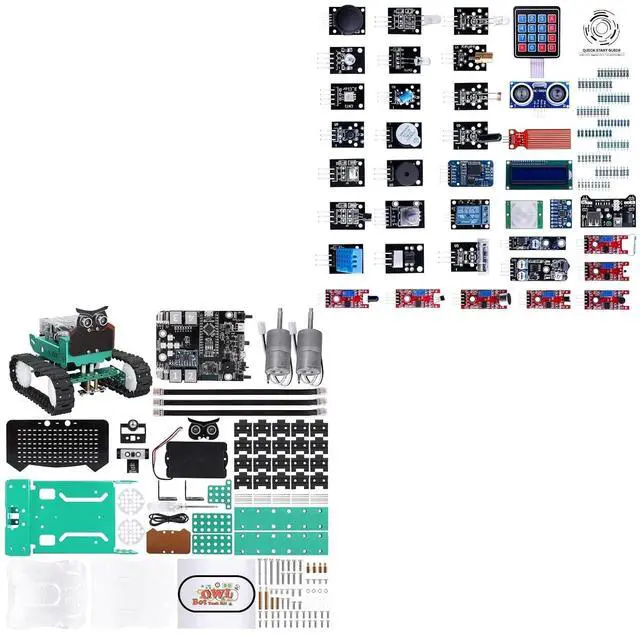 Main image of ELEGOO OwlBot V2 Robot Kit with 37-in-1 Sensor Kit STEM Project Bundle
