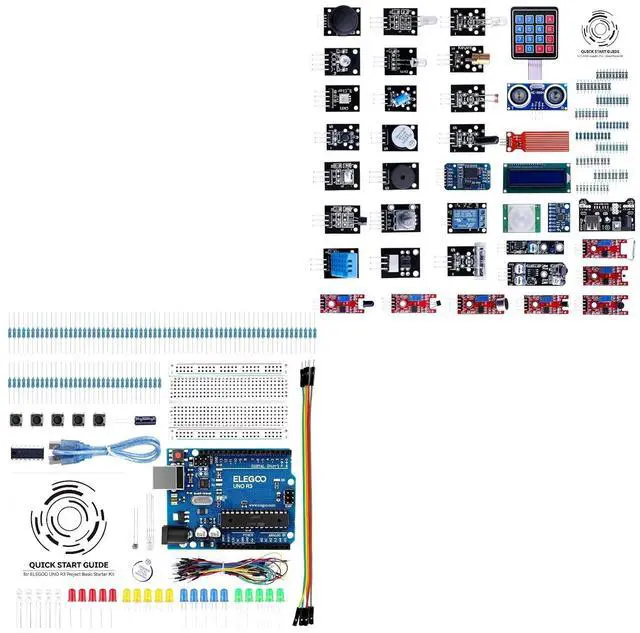 Main image of ELEGOO UNO Basic Starter Kit and 37-in-1 Sensor Project Bundle for STEM