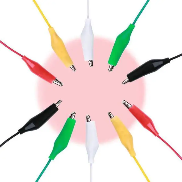 Alt view image 4 of 5 - 30PCS Alligator Clip Test Leads Set, 50cm Double-Ended Jumper Wires