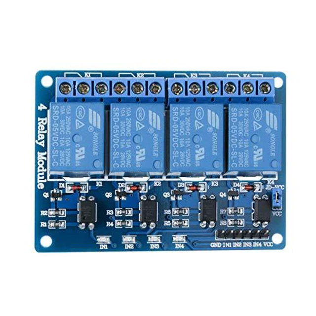 Alt view image 6 of 7 - 120pcs Multicolored Dupont Wire & 4 Channel DC 5V Relay Module