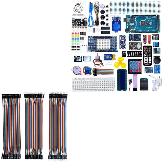 Main image of 120pcs Multicolored Dupont Wire & Mega R3 Project The Most Complete Ultimate Starter Kit