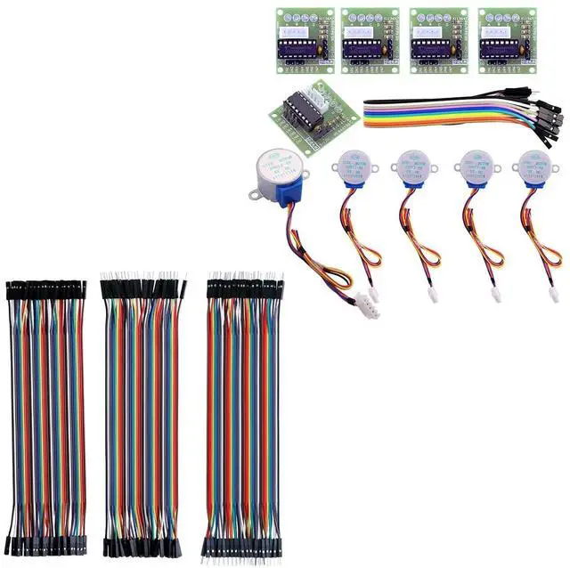Main image of 5 Sets Stepper Motors and 120pcs Dupont Wires Bundle, for Stepper Motor Control, Robotics, Motion Projects and STEM Learning