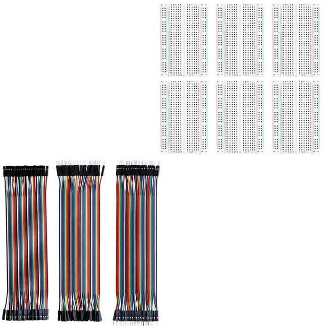 Main image of 130pcs M-M Wires and 120pcs Dupont Wires Bundle, for Breadboard Circuits, Prototyping, STEM Labs and Electronics Practice