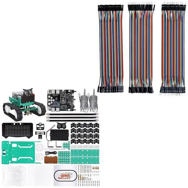 Main image of OwlBot V2 Robot Kit and 120pcs Dupont Wires STEM Project Bundle