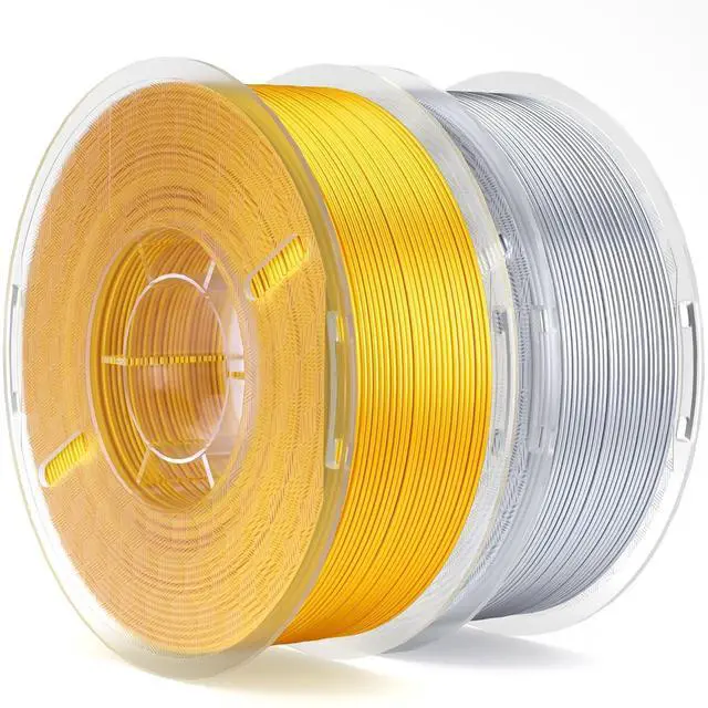 Main image of Silk PLA 3D Printer Filament 1.75mm Gold & Silver Grey 2KG