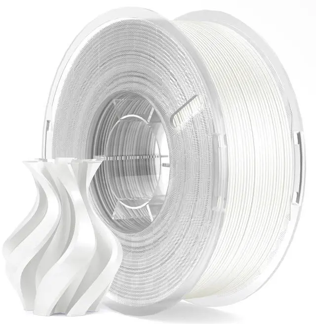 Main image of Silk PLA 3D Printer Filament 1.75mm White 1KG