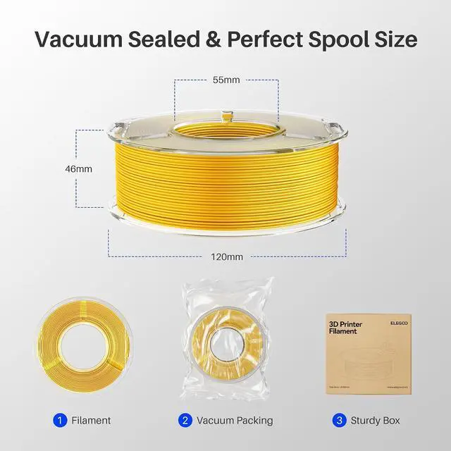 Alt view image 6 of 7 - Silk PLA Filament 1.75mm Triple Colors Orange Blue Purple 250g