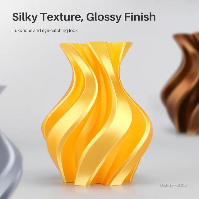 Alt view image 2 of 7 - Silk PLA 3D Printer Filament 1.75mm Holly Green 1KG