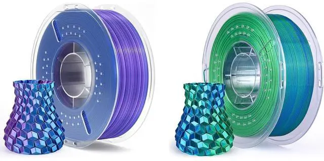 Main image of 1.75mm Silk PLA Filament Blue Purple 1KG & Dual Color Blue Green 1KG