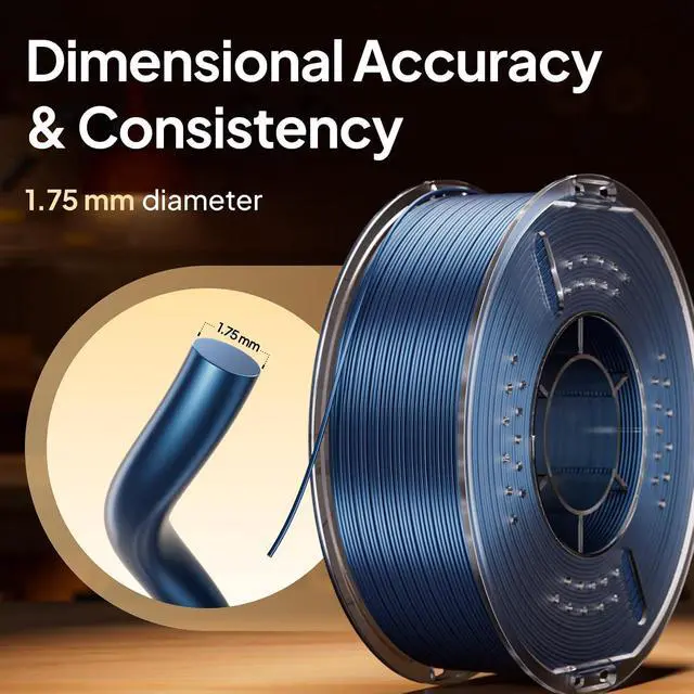 Alt view image 3 of 7 - Metallic PLA Filament Bronze 1KG & Rapid PETG Filament Blue 1KG