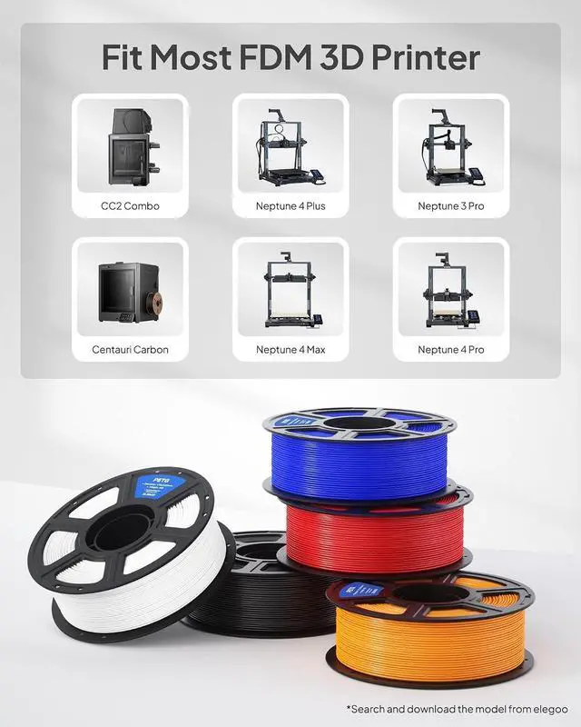 Alt view image 6 of 7 - 1.75mm PLA Filament Grey 1KG & PETG Filament Yellow 1KG