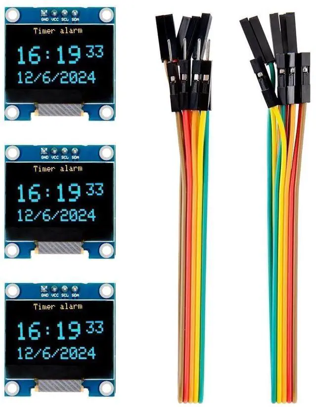 Main image of 3PCS 0.96 Inch OLED Display Screen Module, Self-Luminous, SSD1306