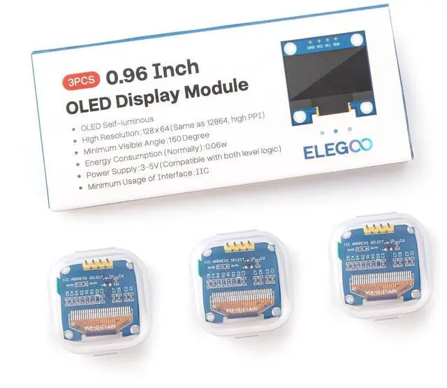 Alt view image 6 of 7 - UNO R4 WiFi Starter Kit and 3PCS OLED Display Kit Bundle for STEM