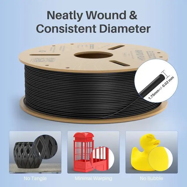 Alt view image 4 of 7 - Rapid PLA Plus 3D Printer Filament 1.75mm Gray 4KG