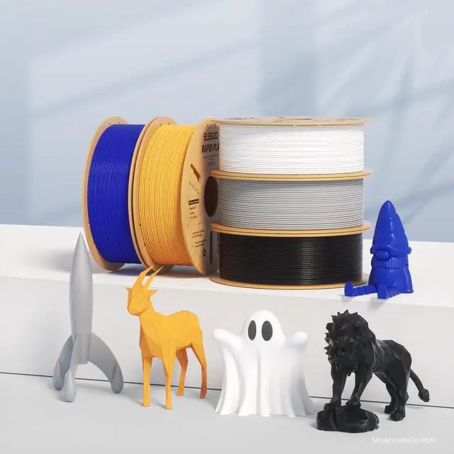 Alt view image 6 of 7 - Rapid PLA Plus Filament 1.75mm White 1KG, PLA+ 3D Printer Filament for 30-600 mm/s High Speed Printing, Dimensional Accuracy +/- 0.02 mm, 1kg Cardboard Spool(2.2lbs)