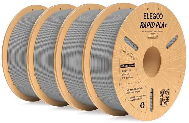 Main image of Rapid PLA Plus 3D Printer Filament 1.75mm Gray 4KG