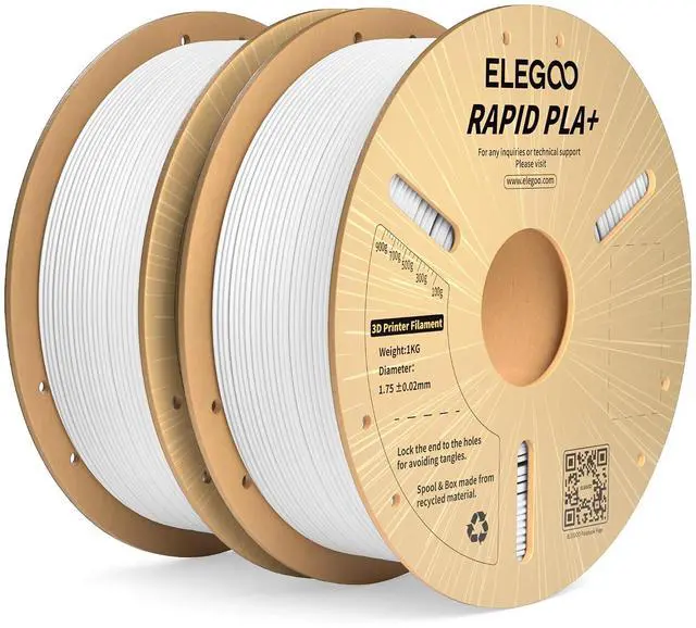 Main image of Rapid PLA Plus 3D Printer Filament 1.75mm White 2KG