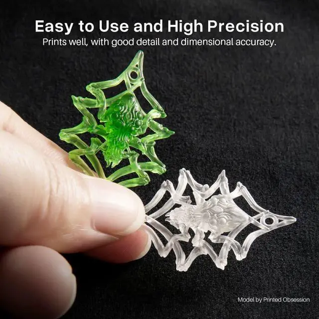 Alt view image 6 of 7 - Standard Plant-Based 3D Printer Resin with Low Odor and High Precision, 405nm UV Curing Resin for Mars Saturn Jupiter MSLA DLP LCD 3D Printing - Black 2000g