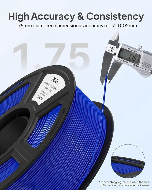 Alt view image 3 of 7 - PLA+ Filament 1.75mm White 1KG & PETG Filament Black 1KG