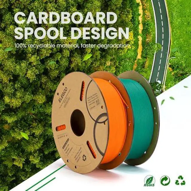Alt view image 4 of 4 - 1.75mm PETG Filament Brown 1KG & PLA Filament Neon Green 1KG