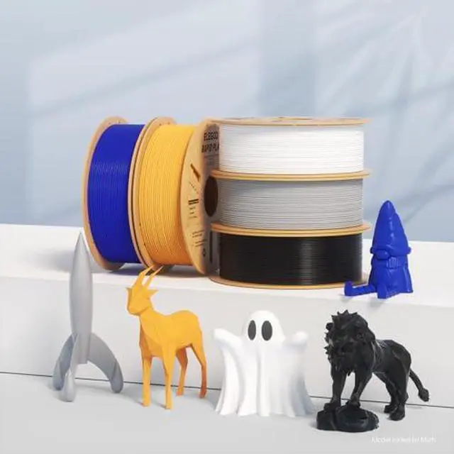 Alt view image 6 of 7 - Carbon Fiber PLA Filament Black 1KG & Rapid PLA+ Filament Black 1KG
