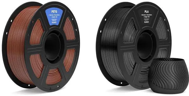 Main image of 1.75mm PETG Filament Brown 1KG & PLA Filament Black 1KG
