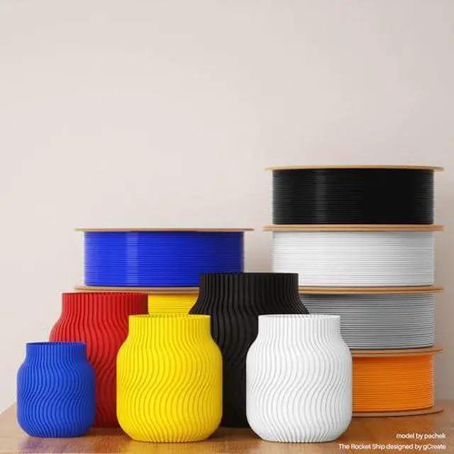 Alt view image 7 of 7 - 1.75mm PLA Plus Filament Red 1KG & PETG Filament White 1KG