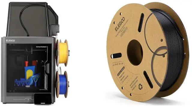 Main image of Centauri Carbon 2 Combo 3D Printer & PLA Filament Black 1KG