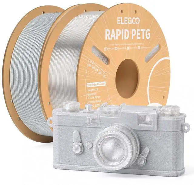 Main image of PLA Filament Marble 1KG & Rapid PETG Filament Transparent 1KG