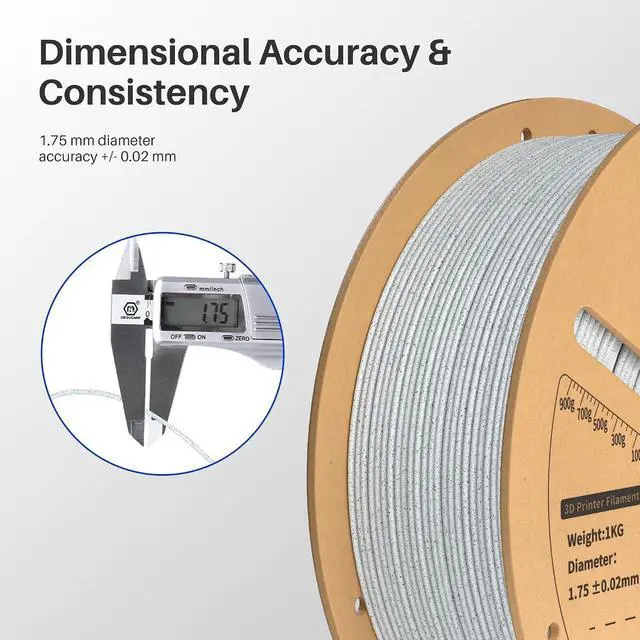 Alt view image 3 of 7 - PLA Filament Marble 1KG & Rapid PETG Filament Transparent 1KG