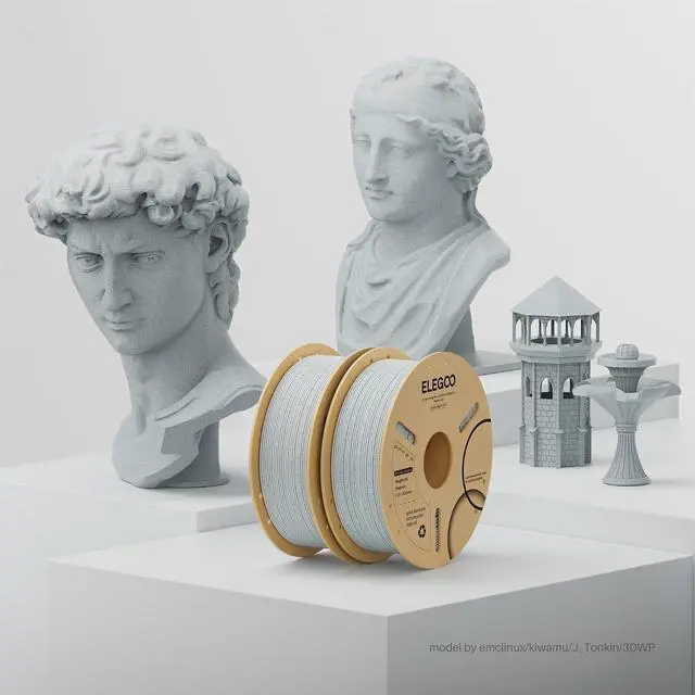 Alt view image 5 of 7 - PLA Filament Marble 1KG & Rapid PETG Filament Transparent 1KG