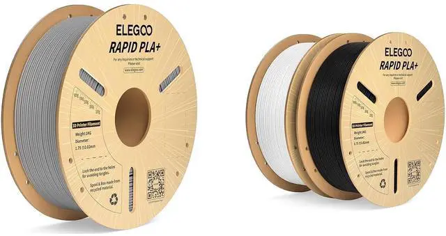 Main image of Rapid PLA Plus Filament Gray 1KG & Rapid PLA Plus Filament Black & White 2KG
