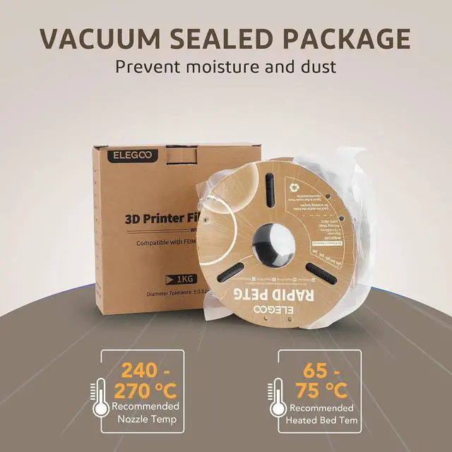 Alt view image 6 of 7 - Metallic PLA Filament Bronze 1KG & Rapid PETG Filament Blue 1KG