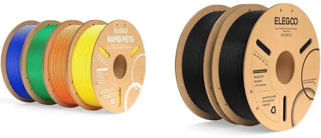 Main image of Rapid PETG Filament Bundle 4KG & PLA Plus Filament Black 2KG