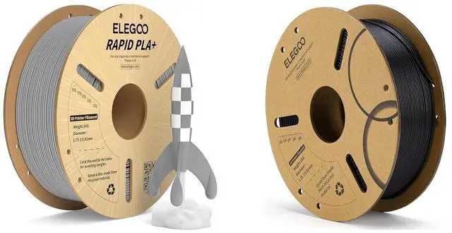 Main image of 1.75mm Rapid PLA+ Filament Gray 1KG & PLA Filament Black 1KG
