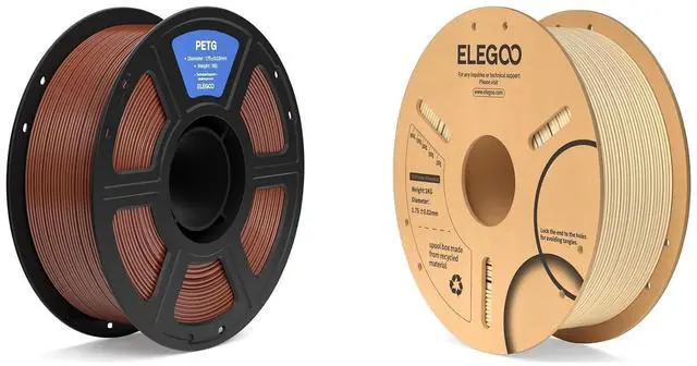 Main image of 1.75mm PETG Filament Brown 1KG & PLA Filament Beige 1KG