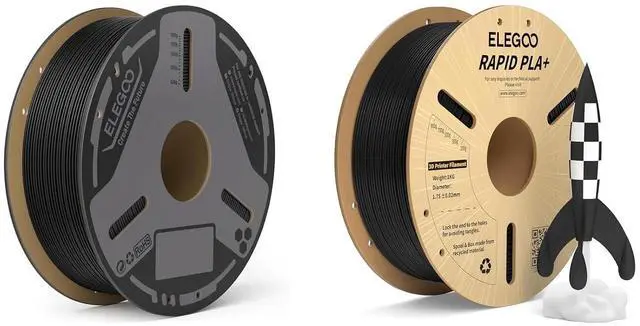 Main image of Carbon Fiber PLA Filament Black 1KG & Rapid PLA+ Filament Black 1KG
