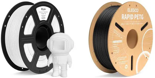 Main image of PLA+ Filament 1.75mm White 1KG & PETG Filament Black 1KG