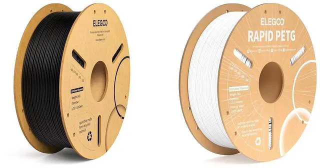 Main image of PLA Plus Filament Black 1KG & Rapid PETG Filament White 1KG