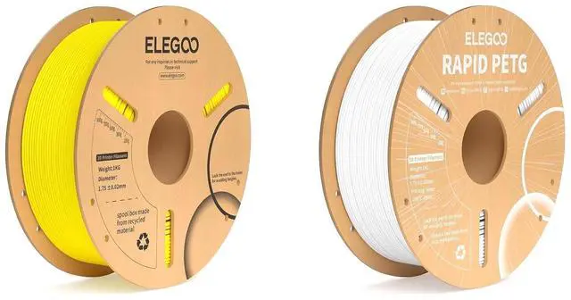 Main image of PLA+ Filament Yellow 1KG & Rapid PETG Filament White 1KG