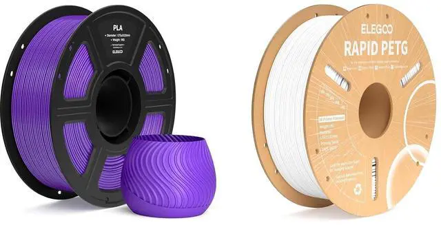 Main image of PLA Filament 1.75mm Purple 1KG & PETG Filament White 1KG