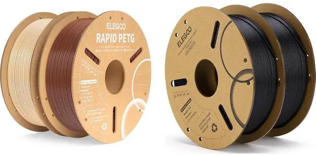 Main image of 1.75mm PETG Filament Beige&Brown 2KG&PLA Filament Black 2KG