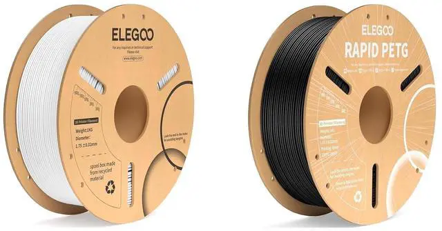Main image of PLA+ Filament White 1KG & Rapid PETG Filament Black 1KG